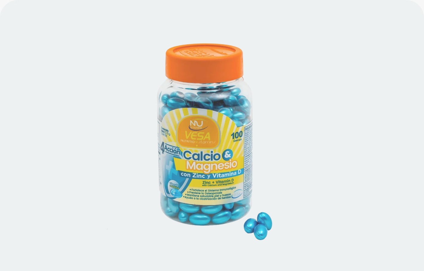 Calcio + Magnesio  + Zinc + Vitamina D FCO 100 Caps VESA