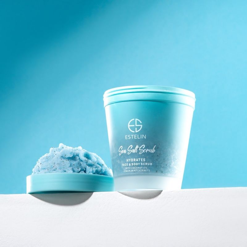 Estelin Sea Salt Scrub Hydrates Face & Body Scrub by Dr.Rashel - 280g