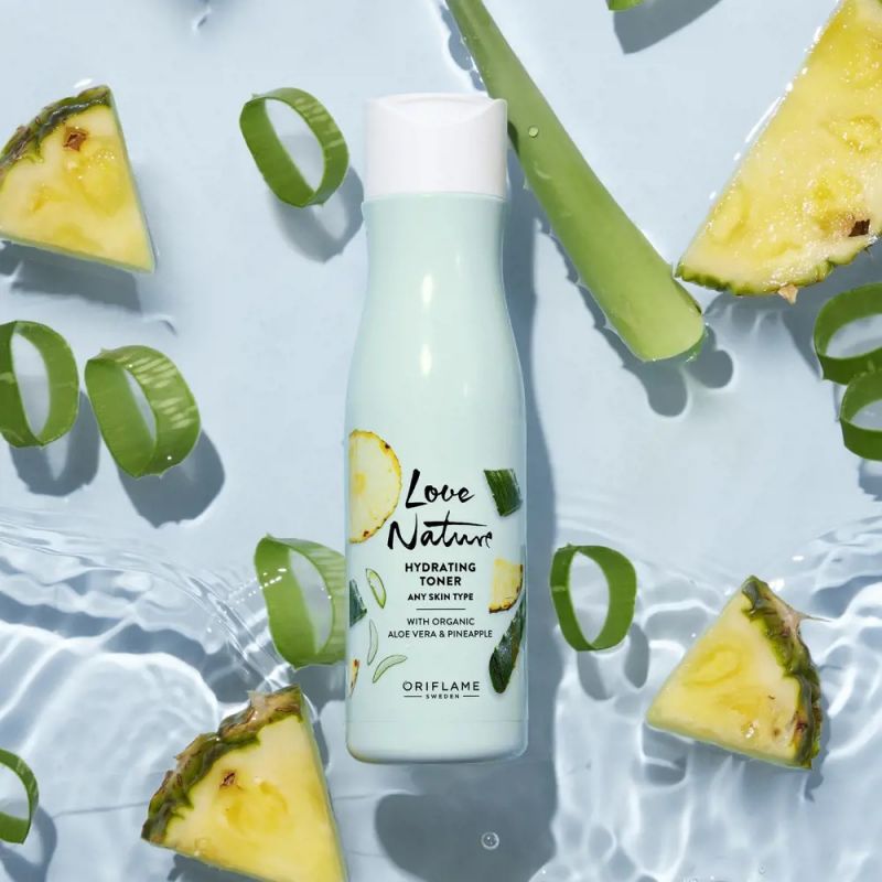 Tónico Hidratante Love Nature con Aloe Vera y Piña Orgánicos de
