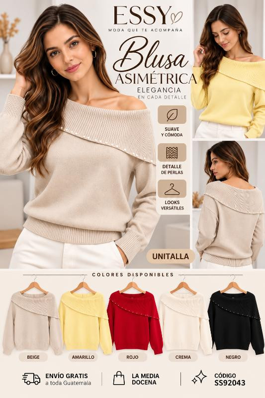 Blusa asimetrica